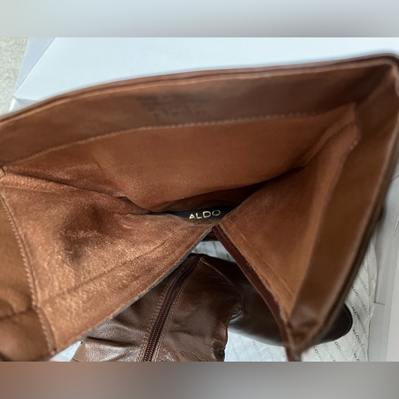 Aldo Brown Knee High Pointed Toe Boots - Picture 7 of 7